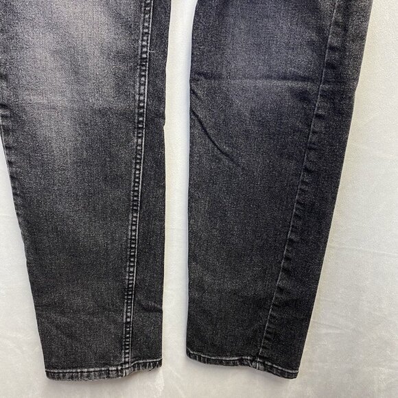 Levi's 505 Straight Leg Regular Fit Denim Jeans Men 30x32 Black Stretch Used - Picture 3 of 16